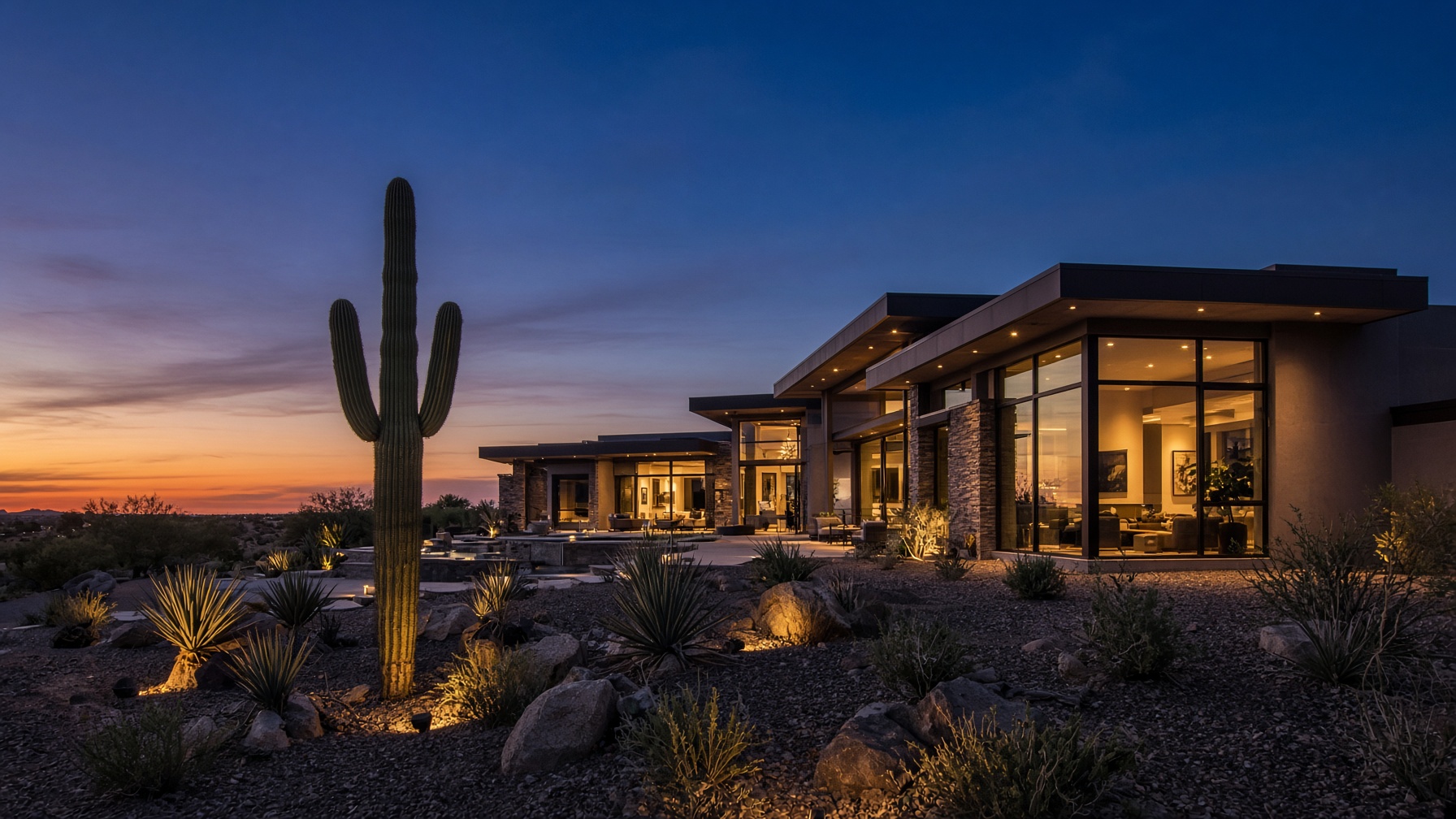 Phoenix home at dusk